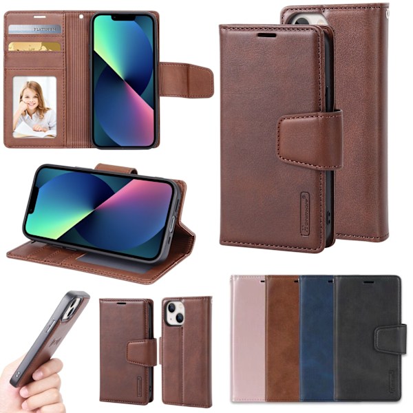 iPhone 14 -(Best seller)  Plånboksfodral i vår Exklusiva Design Svart