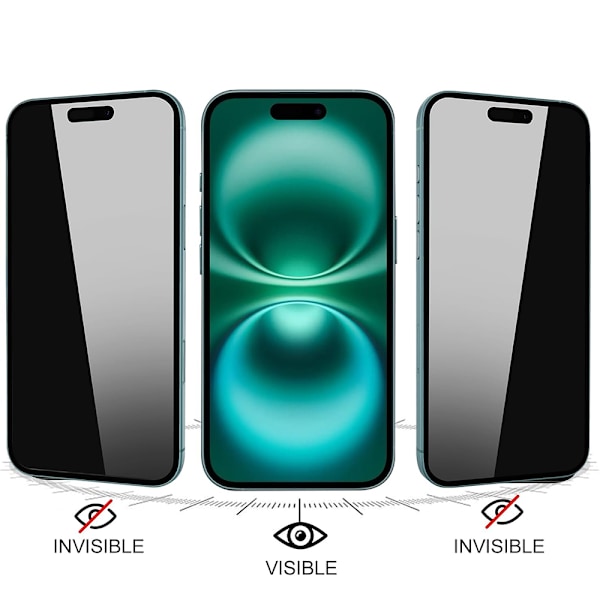 iPhone 16 - Skärmskydd 2.5D Black Spy
