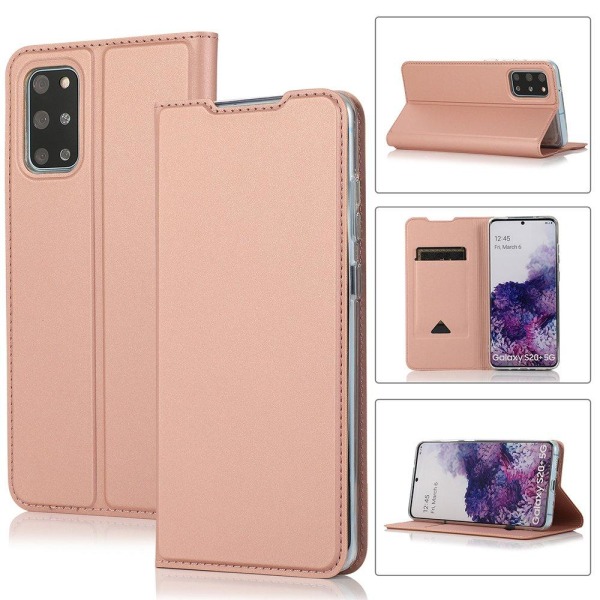 Samsung Galaxy S20 Plus - Glat pung etui PinkGold Roséguld