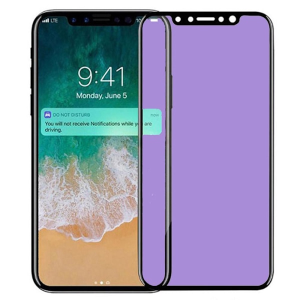 Skärmskydd Anti-Blueray 2.5D Carbon 9H 0,3mm iPhone XR Transparent