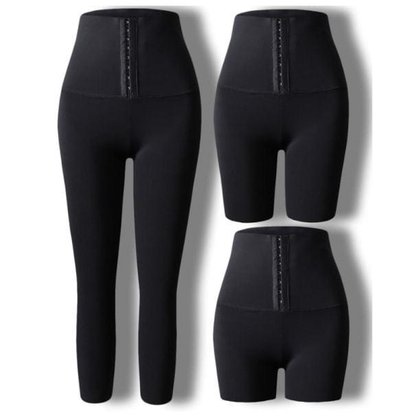 Yogashort Yogabyxor Tränings Leggings Flera Längder Svart XL