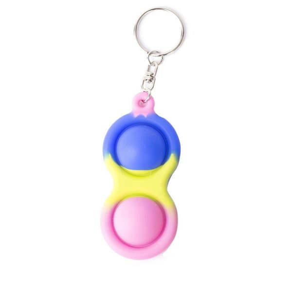 Flerfärgad Fidget Toy / Fidget Leksak / Simple Dimple Blå/Vit