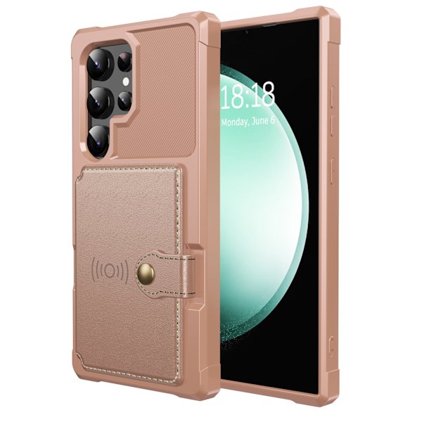 Samsung Galaxy S25 Ultra  Skydd & Kort i Ett Roséguld
