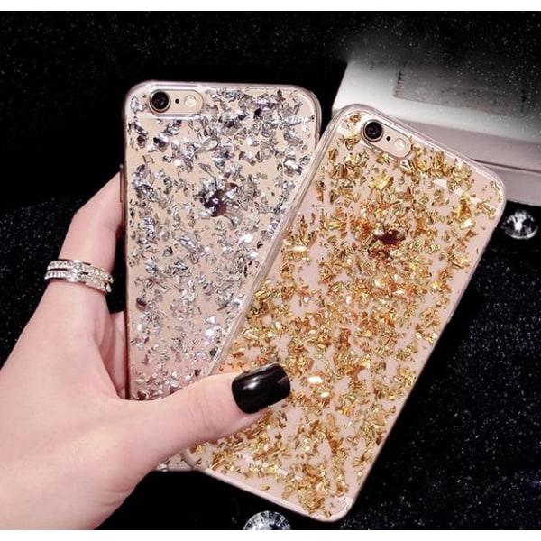 iPhone  6/6S - Exklusivt Elegant Crystal-flake skal FLOVEME PinkGold Roséguld