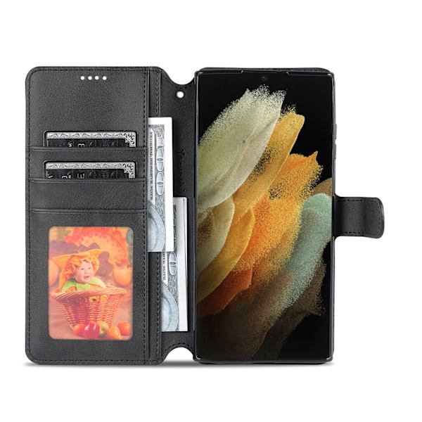 Samsung Galaxy S22 Ultra - Plånboksfodral Svart