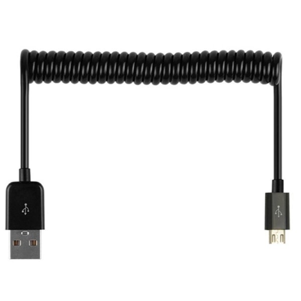 USB till Type-C Fjäder Laddningskabel Vit