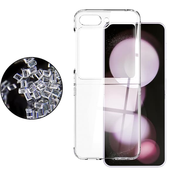 Galaxy Z Flip 5 - Mjukt silikon TPU/PC-skal Transparent