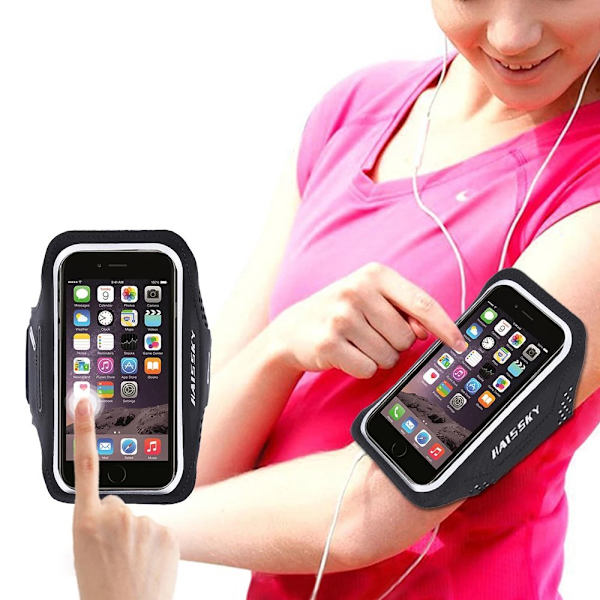 Haissky Mobilfodral Armbandsfodral Löparbälte Grön