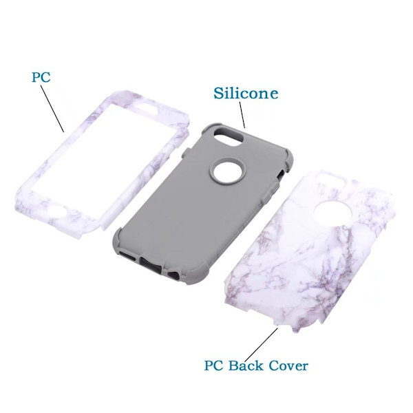Stilrent Flerdelat Skyddsfodral till iPhone 6/6S Grå