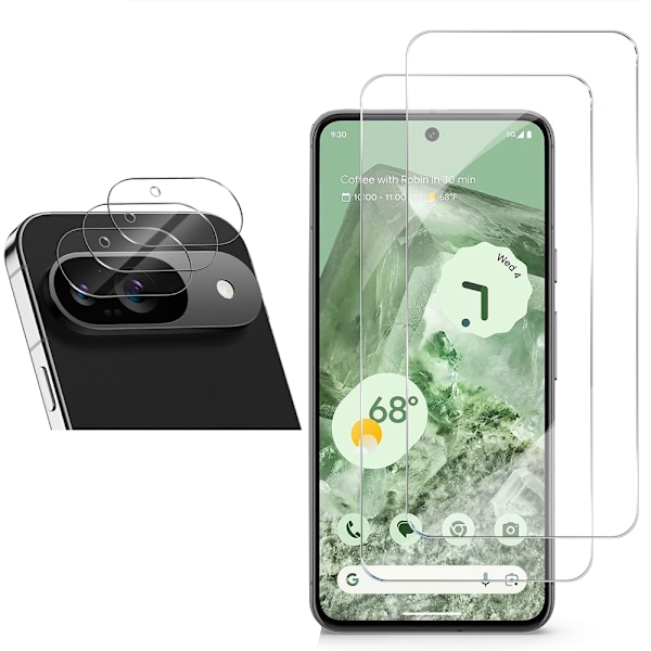 Google Pixel 9 Skärmskydd och Kameralinsskydd 0,3 mm - Smidigt Skydd