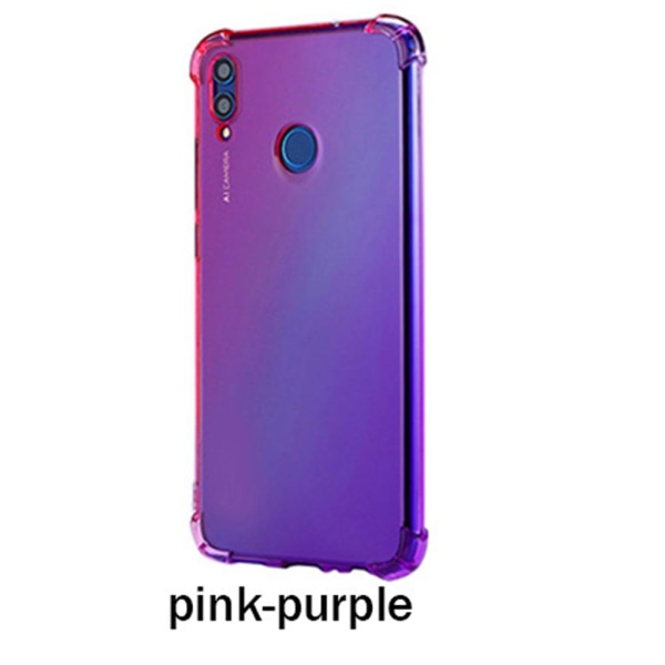 Huawei P Smart 2019 - Skyddande Silikonskal (FLOVEME) Blå/Rosa