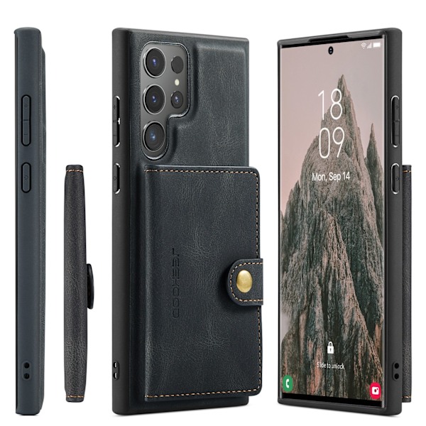 Samsung Galaxy S25 Ultra - Elegant skal med kortfack i premiumklass Grön
