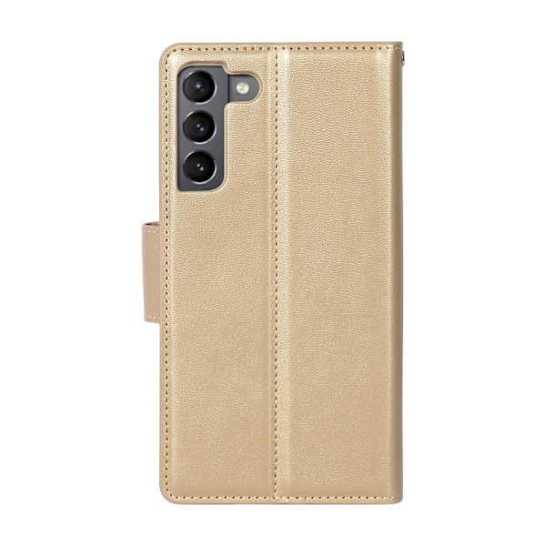 Samsung Galaxy S23 plus - Elegant HANMAN Plånboksfodral GOLD