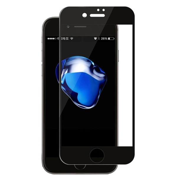 iPhone 8 Plus 2.5D näytönsuojakehys 9H 0,3mm Svart