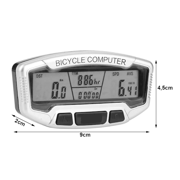 Vattentät Cykeldator med LCD - Håll koll på varje cykeltur!