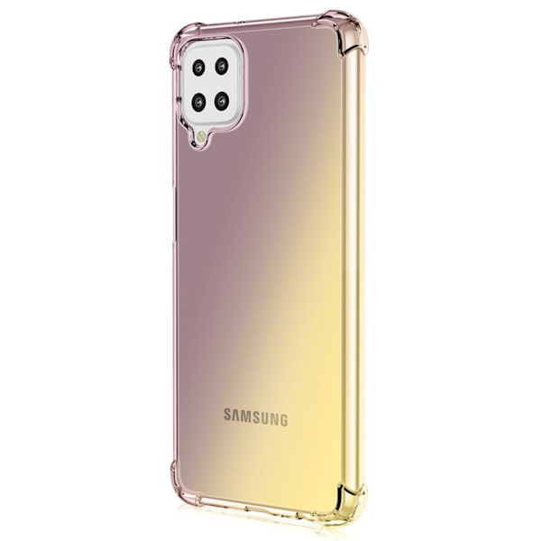 Samsung Galaxy A22 4G - Stilrent Silikonskal Svart/Guld