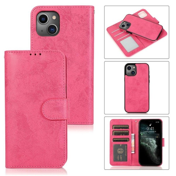 iPhone 13 Mini - LEMAN Plånboksfodral Rosa