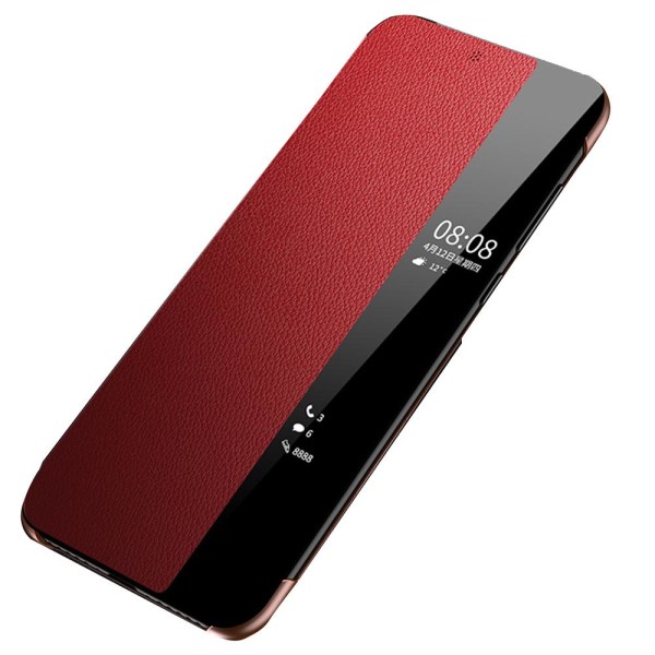 Huawei P30 - Stilfuldt etui (Smart-View) fra Nkobee Röd