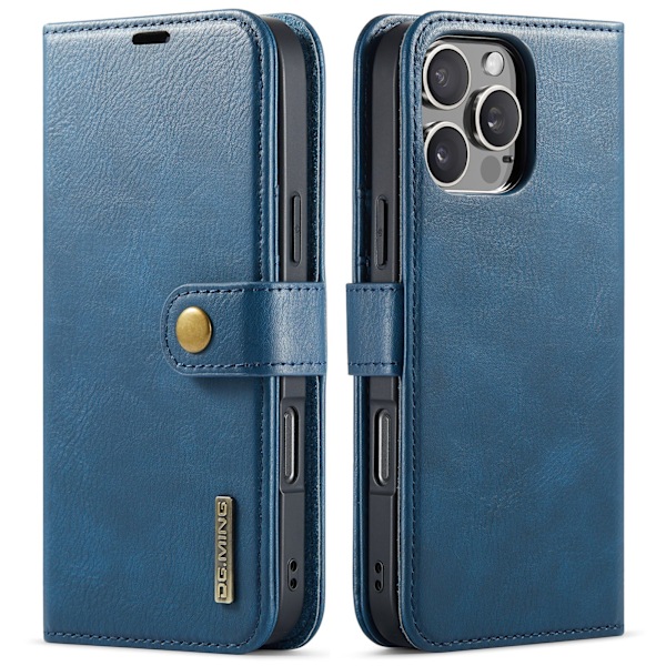 iPhone 14 Pro Max - Premium Läderfodral med Smart Design Brun