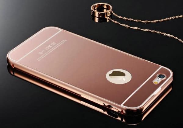 iPhone 6/6S - Elegant skal fr�n LEMAN (ram i Aluminium) Silver Silver/Grå