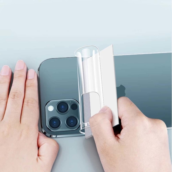 iPhone 12 Pro Max Hydrogel Fram- & Baksida Skärmskydd Transparent