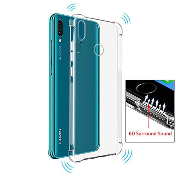 Huawei P Smart 2019 - Stødabsorberende Floveme Silikone Cover Transparent/Genomskinlig