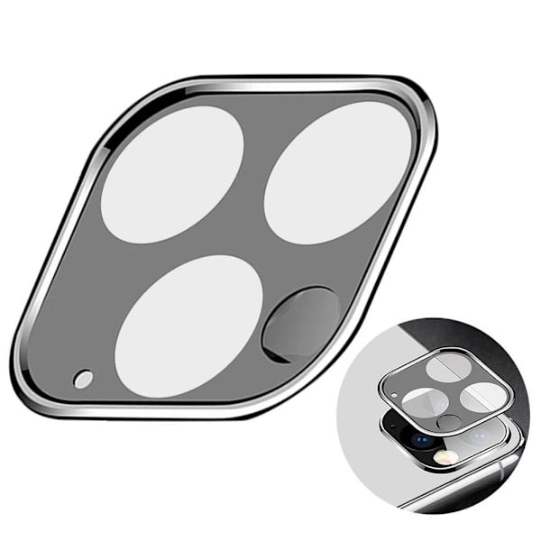 iPhone 11 Kameralinsskydd i Härdat glas + Titanlegeringsram Silver
