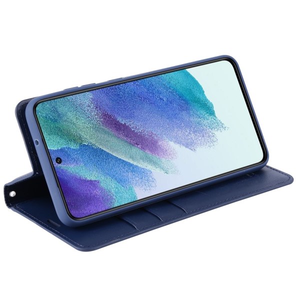Samsung Galaxy S21 FE - Hanman Plånboksfodral Marinblå