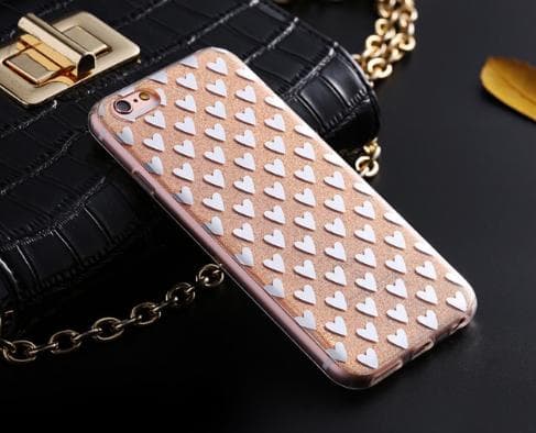 iPhone 6/6S PLUS Elegant Crystalheart-skal från FLOVEME ORIGINAL Silver/Grå Silver/Grå