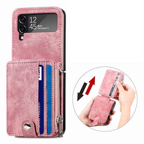Samsung Galaxy Z Flip 3 - Skal med Korthållare Blå