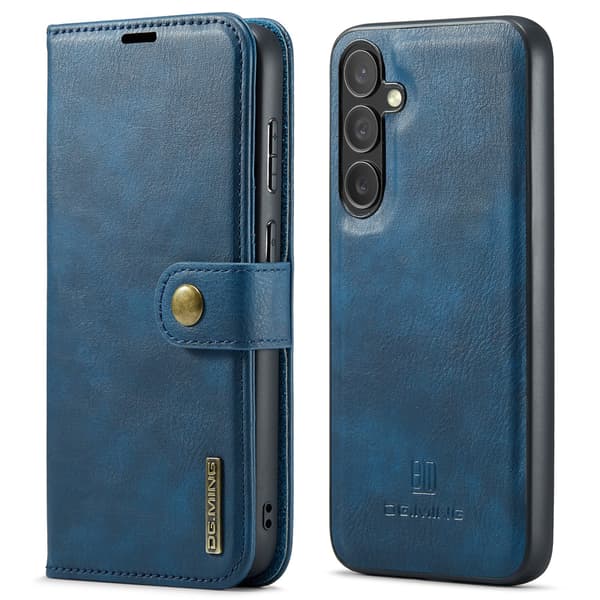 Samsung Galaxy S24 - 2-i-1 Plånboksfodral i Premium Läder Blå