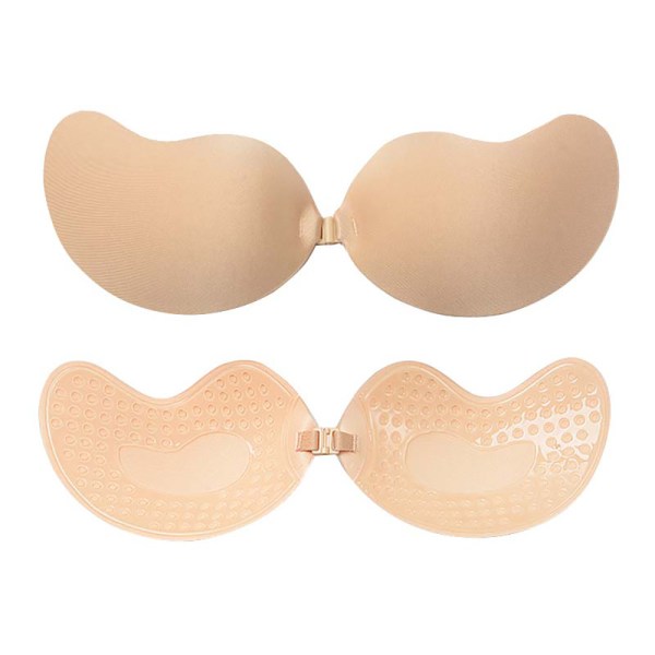 Bekväma Självhäftande Push-Up BH Beige B