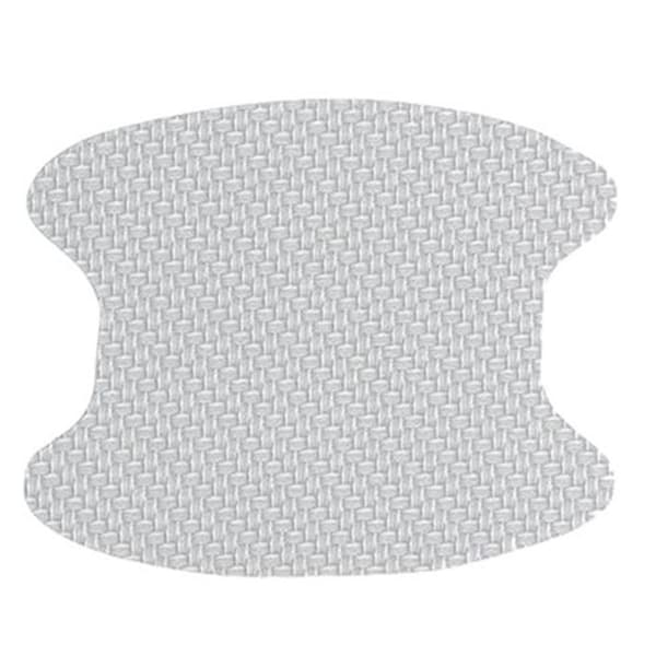 4-Pack Dörrhandtags Fördjupnings Karbonfiber Skydd Silver