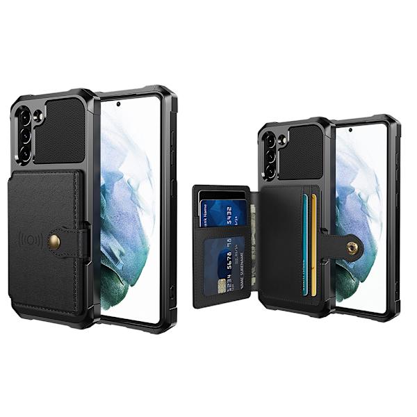 Samsung Galaxy S21 FE - Kotelo korttipidikkeellä Röd