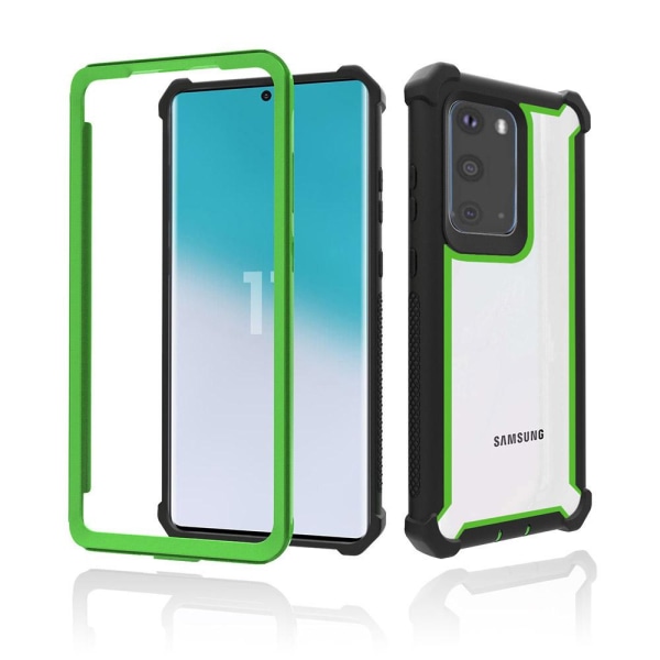 Samsung Galaxy S20 - Stötdämpande Stilrent Skal MultiColor Svart/Grön