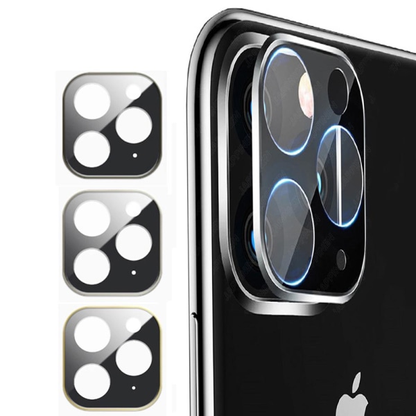 iPhone 11 Pro Kameralinsskydd i Härdat glas + Titanlegeringsram Svart