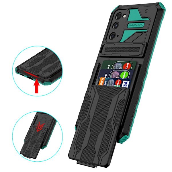 Premium Wallet Case för Samsung Galaxy S23 Plus Grön