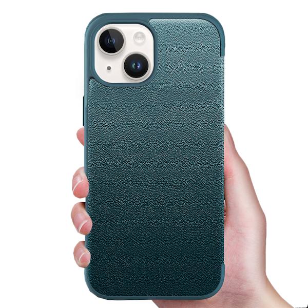 iPhone 13 mini - Skyddsfodral med Fönster och Fack Grön