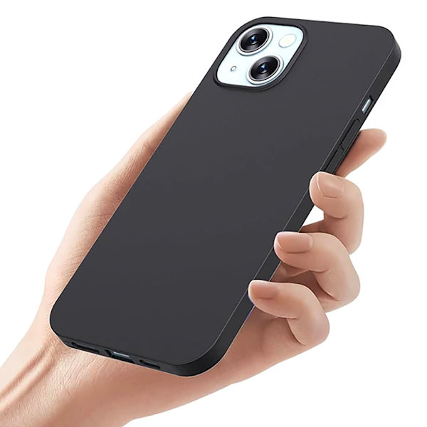 iPhone 15 - Stilrent Mattbehandlat Tunt Skal Svart Svart