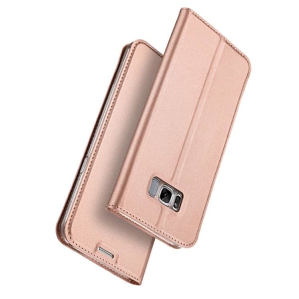 Stilfuldt etui med kortslot fra DUX DUCIS til Samsung Galaxy S8 Roséguld