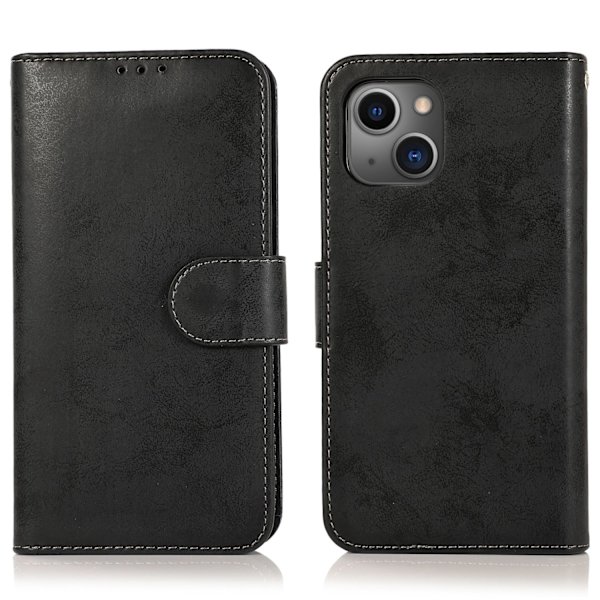 iPhone 15 - Stilrent Plånboksfodral med Multifunktioner Svart