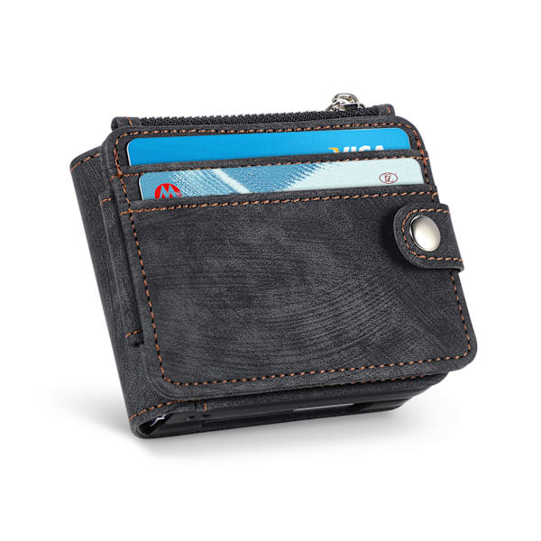 Galaxy Z Flip 5 5G - 2 in 1 lompakkokotelo korttipaikoilla Brown