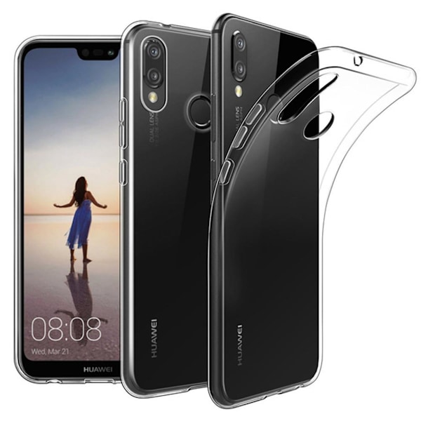 Huawei P20 Lite - Smart Skyddsskal i Silikon från FLOVEME Transparent/Genomskinlig