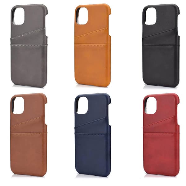 iPhone 11 Pro Max - Stilfuldt fleksibelt cover med kortholder Mörkblå