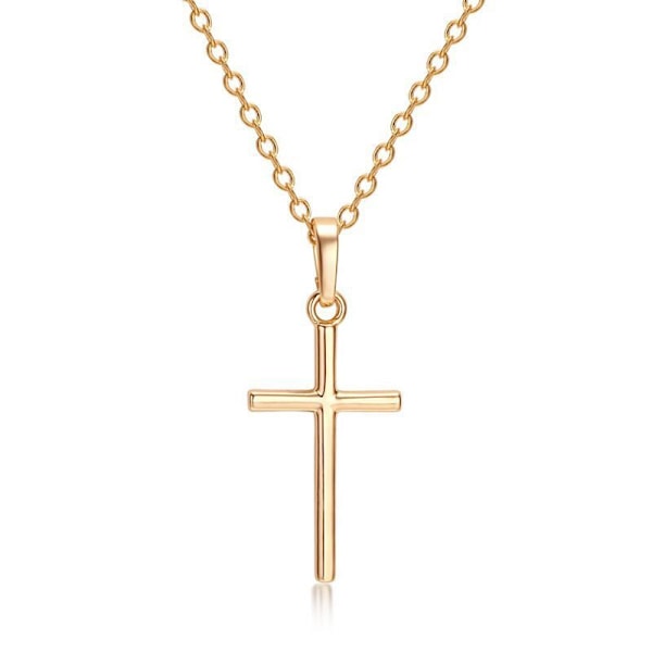 Exklusivt Hög Kvalitet Kors Halsband Guld
