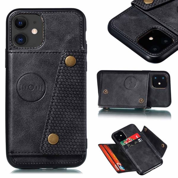 iPhone 12 - Cover med kortholder Röd