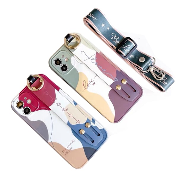 iPhone 12 - Skal med Hållare KISSCASE Grön