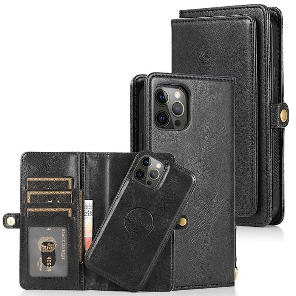 iPhone 13 Pro - Plånboksfodral Svart
