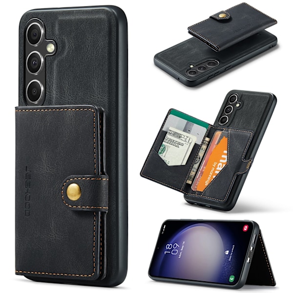 Samsung Galaxy S23FE - Plånboksfodral med Magnetisk Hållare Brun