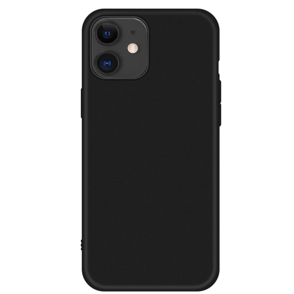 iPhone 12 - Mattbehandlat Skyddsskal & Mjukt Skärmskydd Svart